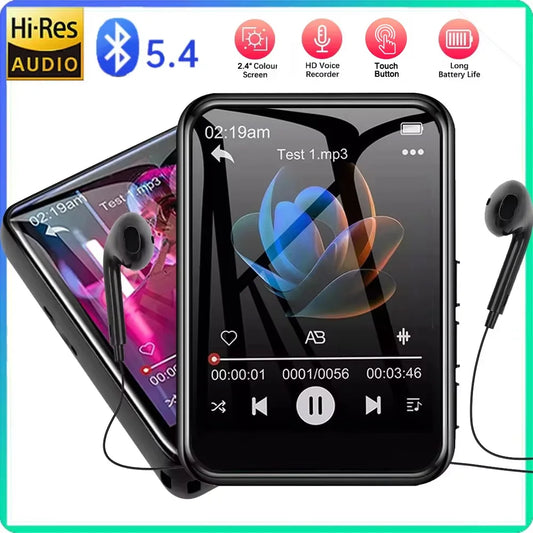 AideeMaster MP3-Player – 128 GB, Bluetooth 5.4, Touchscreen & HiFi-Sound