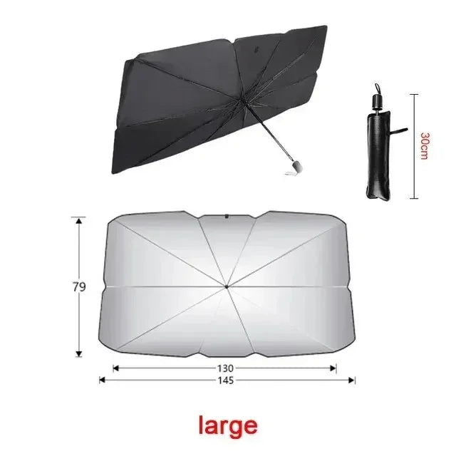 Auto-Sonnenschirm Frontscheibe – Faltbarer Car Sunshade Umbrella für Sommer & UV-Schutz