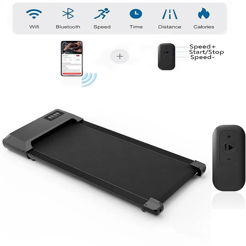 300 Ibs Tragkraft 2,5 PS 2-in-1 tragbares Laufband für zu Hause mit ferngesteuertem LED-Display Walking Pad Laufband