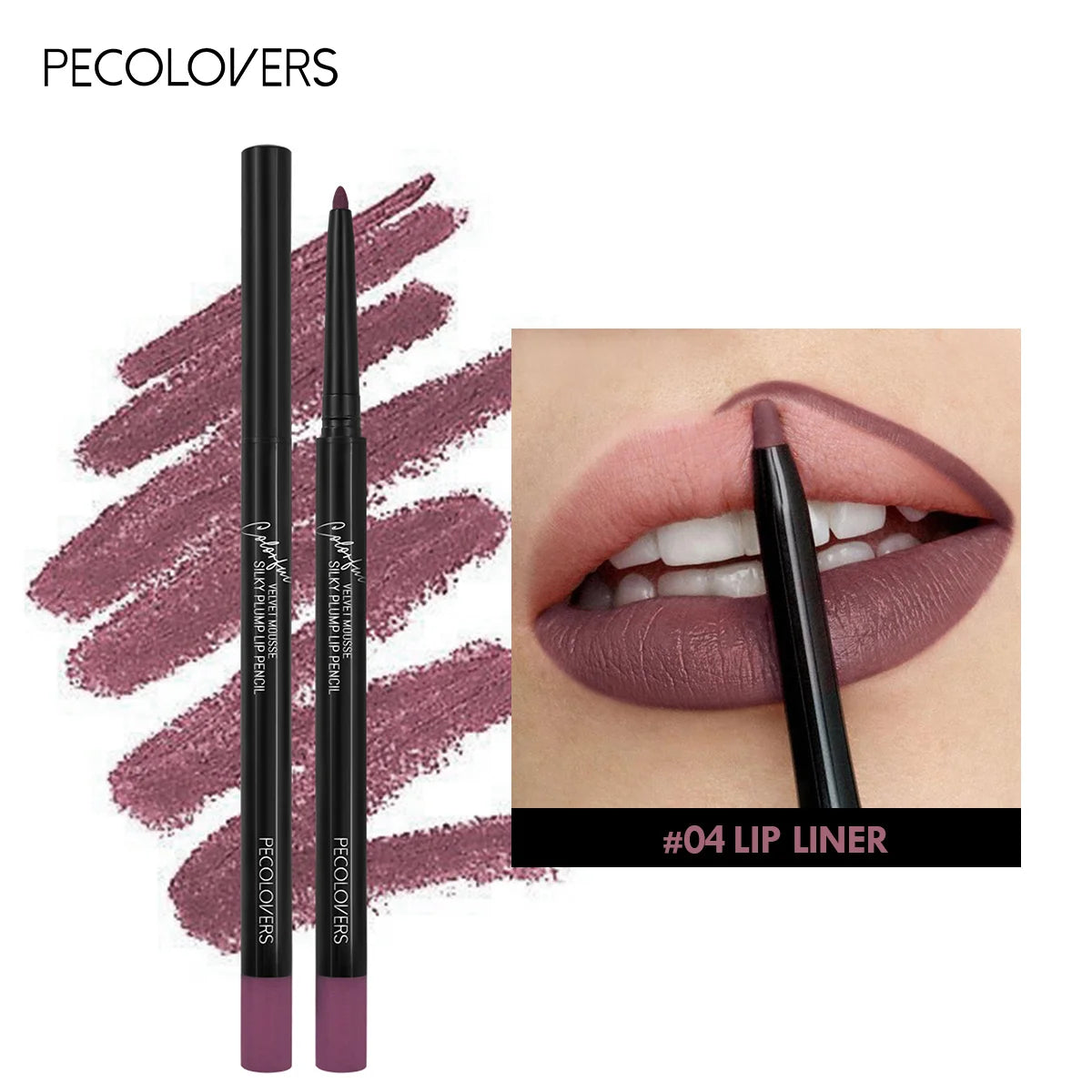 Wasserfester Matte Lipliner – Konturenstift in 12 Farben, langanhaltend & nicht abfärbend