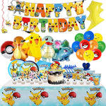 Pokemon Geburtstag Party Dekoration Neue Blitz Pikachu Ballon Für Kinder Event Liefert Einweg Geschirr Banner Hintergrund