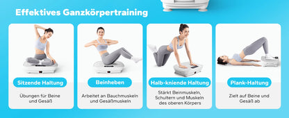MERACH Vibrationsplatte – Fitnessgerät für Ganzkörpertraining, Muskelaufbau & Fettverbrennung, leise & kompakt, mit Fernbedienung