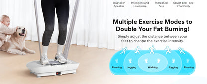 MERACH Vibrationsplatte – Fitnessgerät für Ganzkörpertraining, Muskelaufbau & Fettverbrennung, leise & kompakt, mit Fernbedienung