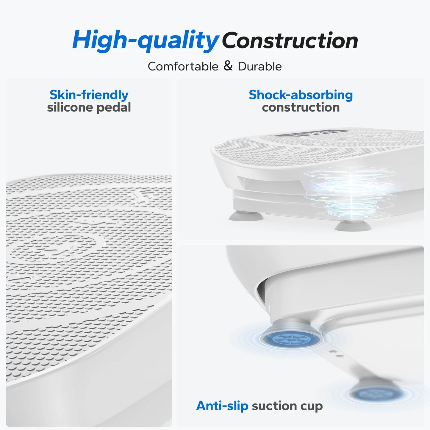 MERACH Vibrationsplatte – Fitnessgerät für Ganzkörpertraining, Muskelaufbau & Fettverbrennung, leise & kompakt, mit Fernbedienung