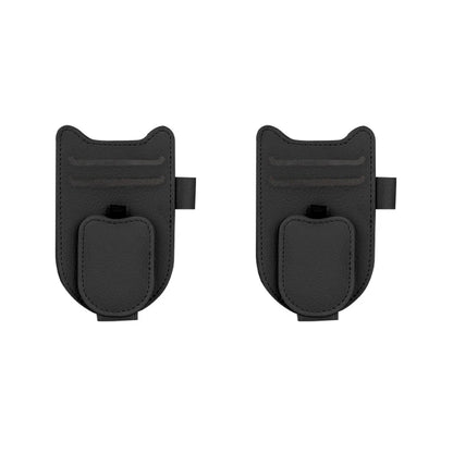 SEAMETAL Auto Sonnenblenden Brillenhalter – Magnetischer Clip aus Lederimitat, Brillen- & Kartenhalter