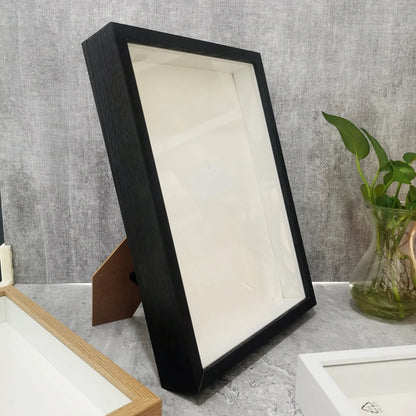 Shadow Box Bilderrahmen aus Holz – 3 cm Tief – Rechteckiger Rahmen für 3D-Objekte & Fotos – Skandinavisches Design