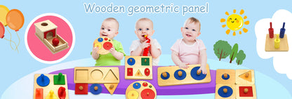 Montessori Holzpuzzle – Geometrische Formen Lernspiel ab 3 Jahren von Battoom