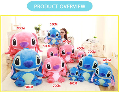 35-65 cm Disney Aoger Lilo & Stitch Gefüllte Plüschpuppe Edition Stitch Rose Puppe Kreatives Kawaii Kissen Spielzeug Geburtstagsgeschenk für Mädchen