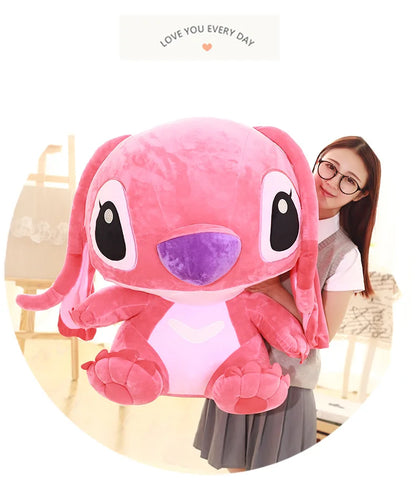 35-65 cm Disney Aoger Lilo & Stitch Gefüllte Plüschpuppe Edition Stitch Rose Puppe Kreatives Kawaii Kissen Spielzeug Geburtstagsgeschenk für Mädchen