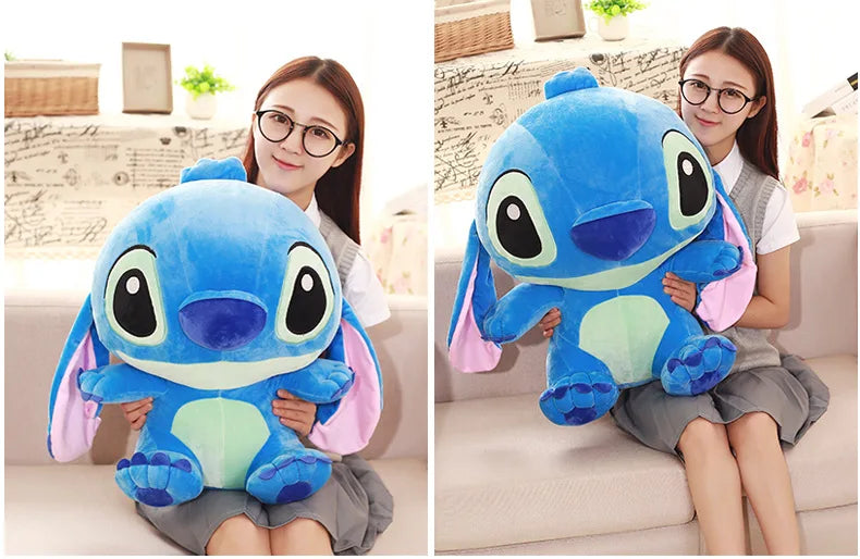 35-65 cm Disney Aoger Lilo & Stitch Gefüllte Plüschpuppe Edition Stitch Rose Puppe Kreatives Kawaii Kissen Spielzeug Geburtstagsgeschenk für Mädchen