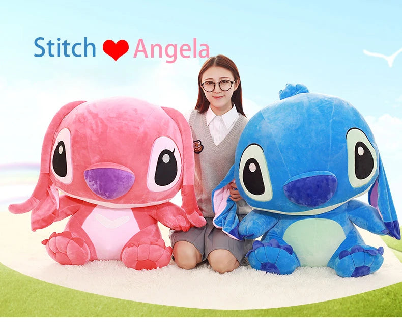 35-65 cm Disney Aoger Lilo & Stitch Gefüllte Plüschpuppe Edition Stitch Rose Puppe Kreatives Kawaii Kissen Spielzeug Geburtstagsgeschenk für Mädchen