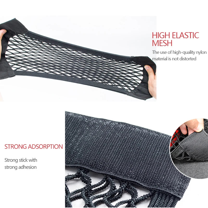 Universal Auto Kofferraum Netz – Rücksitz Organizer aus Nylon mit Klettbefestigung