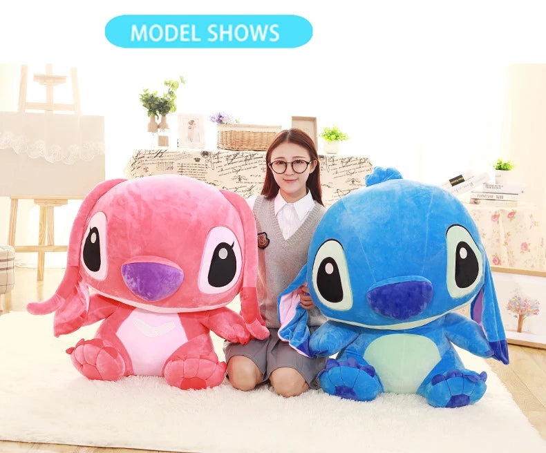35-65 cm Disney Aoger Lilo & Stitch Gefüllte Plüschpuppe Edition Stitch Rose Puppe Kreatives Kawaii Kissen Spielzeug Geburtstagsgeschenk für Mädchen