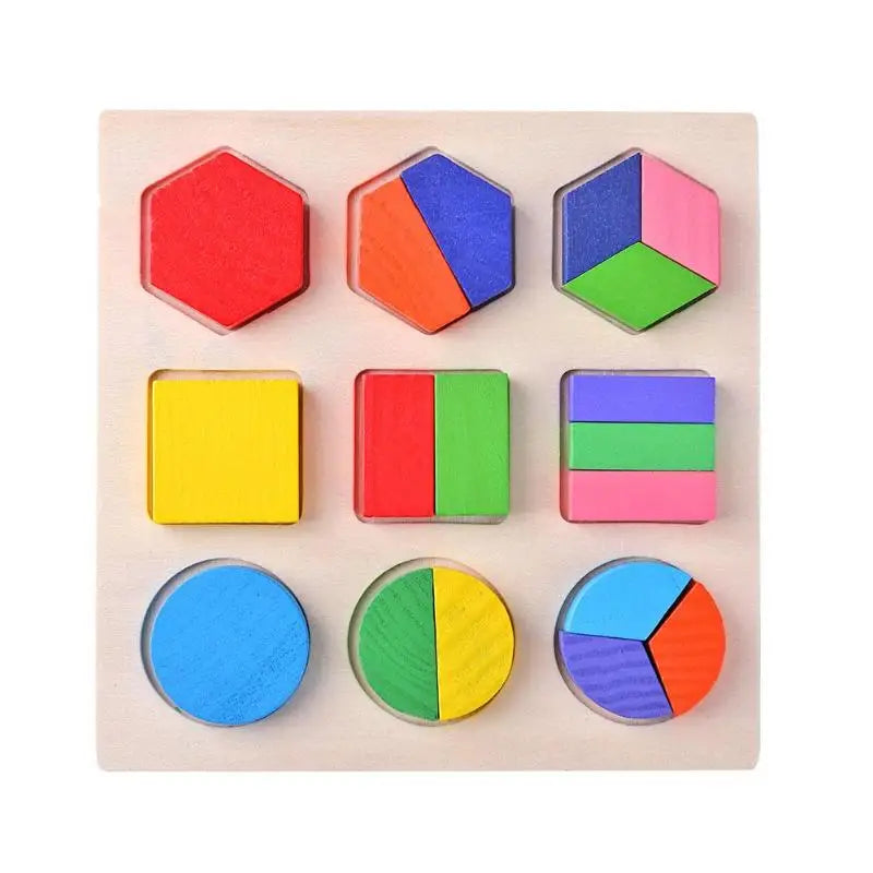 Montessori Holzpuzzle – Geometrische Formen Lernspiel ab 3 Jahren von Battoom