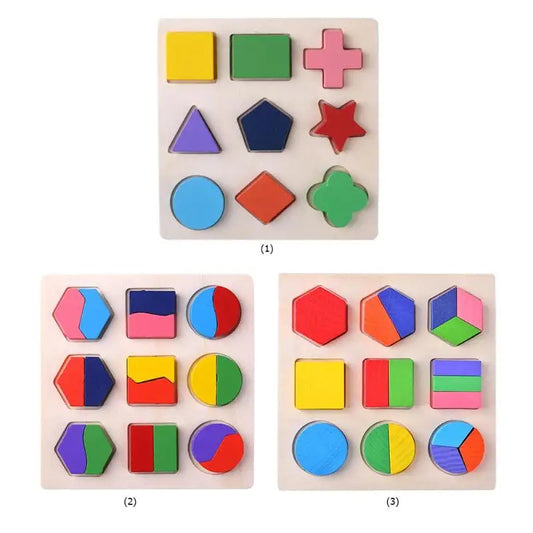 Montessori Holzpuzzle – Geometrische Formen Lernspiel ab 3 Jahren von Battoom
