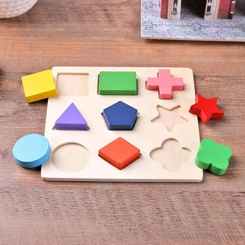Montessori Holzpuzzle – Geometrische Formen Lernspiel ab 3 Jahren von Battoom