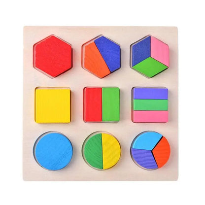 Montessori Holzpuzzle – Geometrische Formen Lernspiel ab 3 Jahren von Battoom