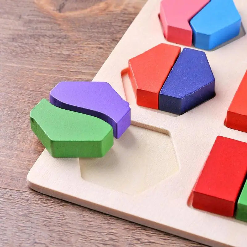 Montessori Holzpuzzle – Geometrische Formen Lernspiel ab 3 Jahren von Battoom