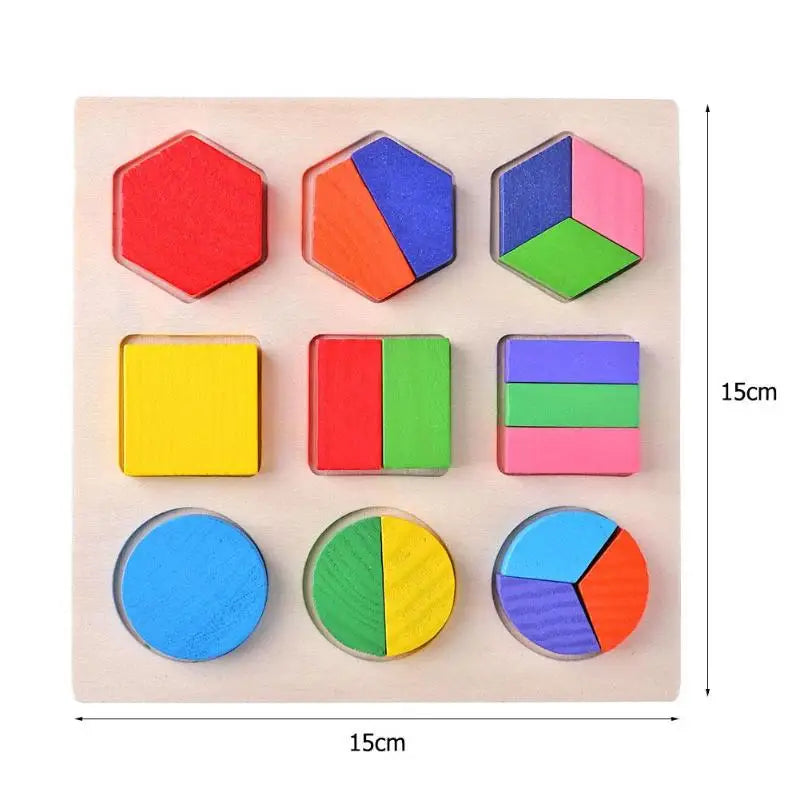 Montessori Holzpuzzle – Geometrische Formen Lernspiel ab 3 Jahren von Battoom
