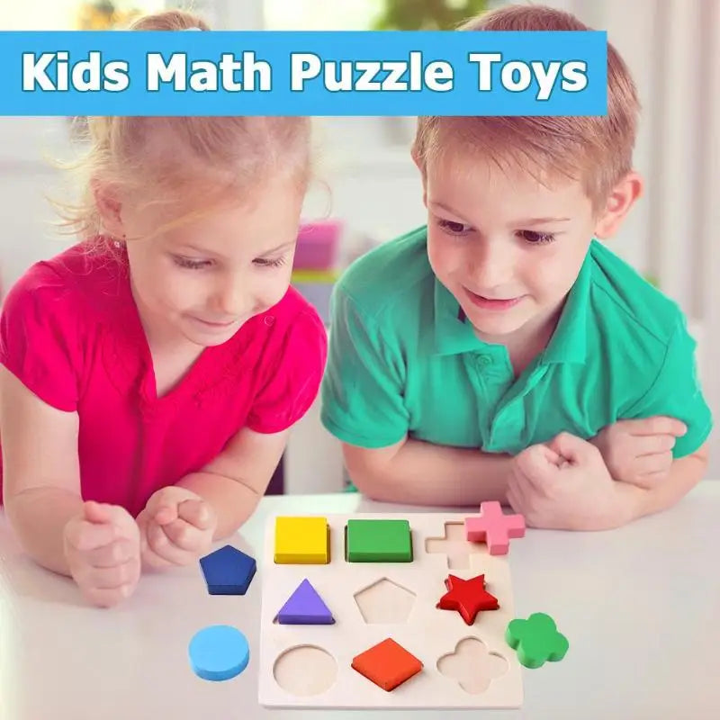 Montessori Holzpuzzle – Geometrische Formen Lernspiel ab 3 Jahren von Battoom