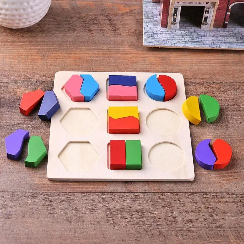 Montessori Holzpuzzle – Geometrische Formen Lernspiel ab 3 Jahren von Battoom