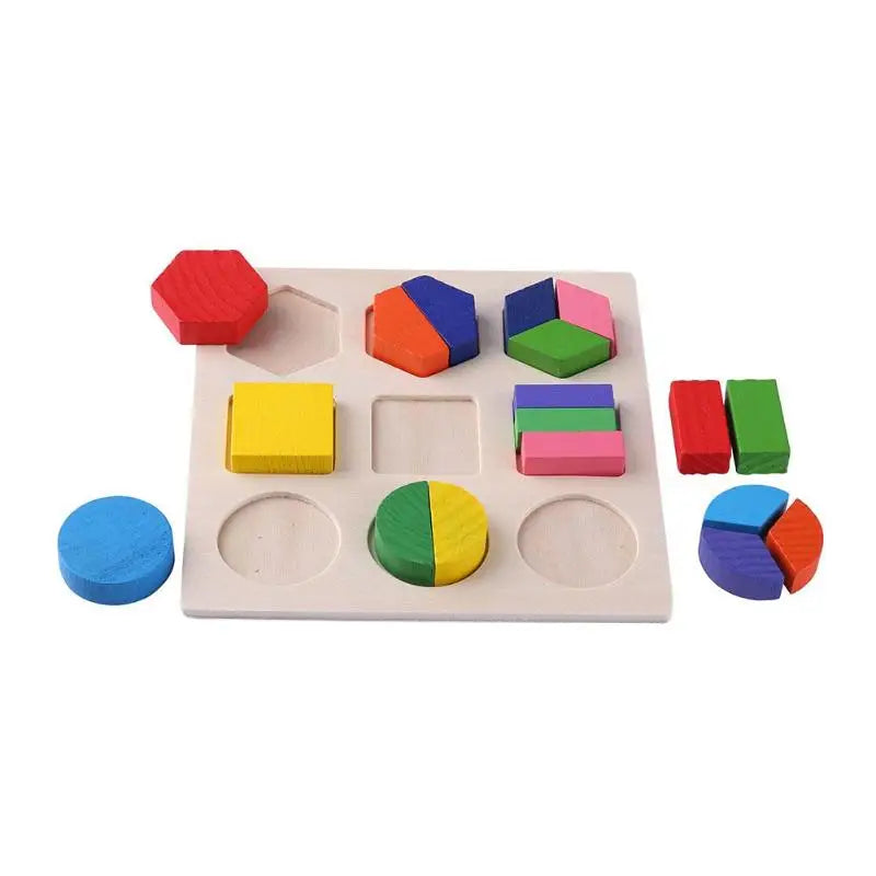 Montessori Holzpuzzle – Geometrische Formen Lernspiel ab 3 Jahren von Battoom