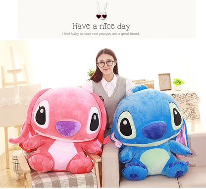35-65 cm Disney Aoger Lilo & Stitch Gefüllte Plüschpuppe Edition Stitch Rose Puppe Kreatives Kawaii Kissen Spielzeug Geburtstagsgeschenk für Mädchen