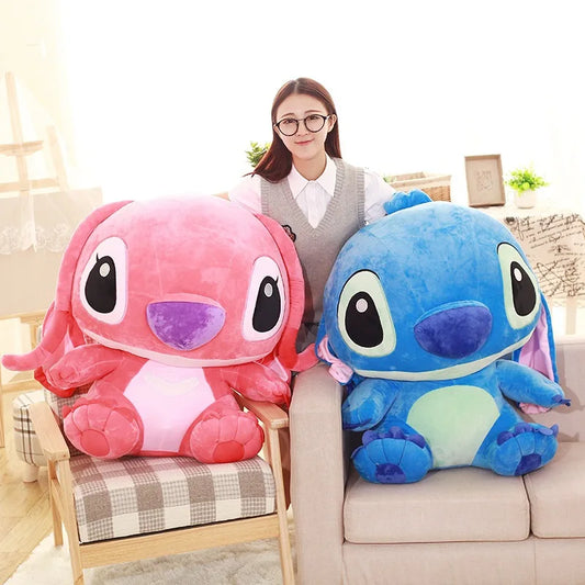 35-65 cm Disney Aoger Lilo & Stitch Gefüllte Plüschpuppe Edition Stitch Rose Puppe Kreatives Kawaii Kissen Spielzeug Geburtstagsgeschenk für Mädchen