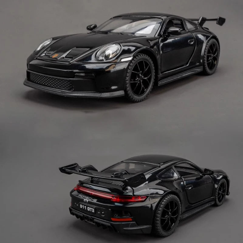911 GT3 RS Modellauto 1:32 – Hochwertiges Diecast-Metallfahrzeug mit Sound & Licht, Spielzeug & Sammlerstück