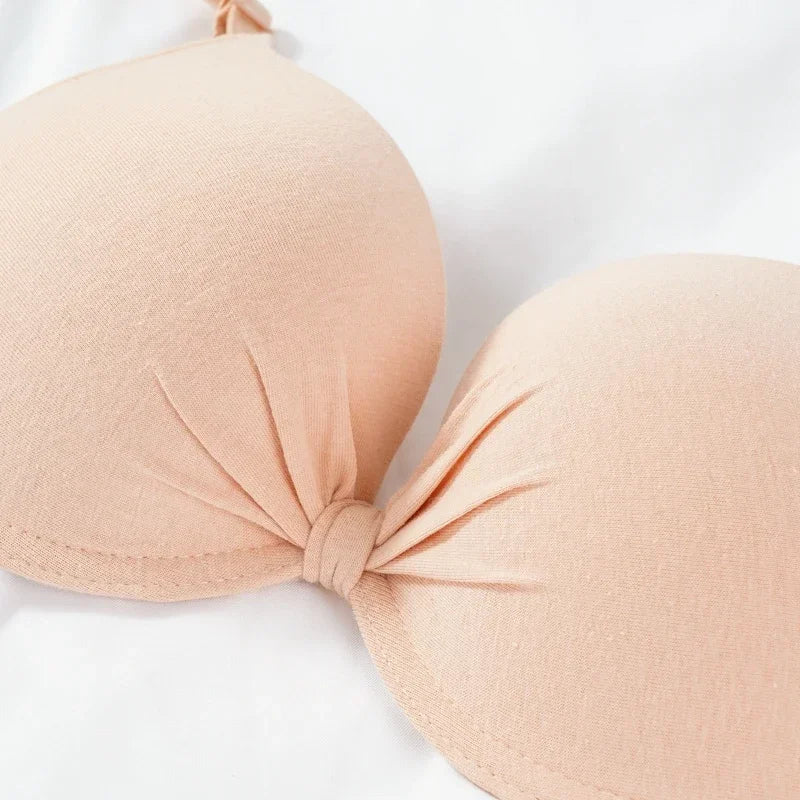 Sexy Damen Push-Up BH – Tiefes V, Bügel, rückenfrei