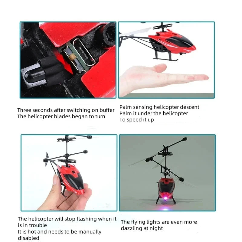 Wiederaufladbarer Mini RC Helikopter – Fernsteuerbarer Spielzeug-Drohne für Kinder mit USB-Ladung