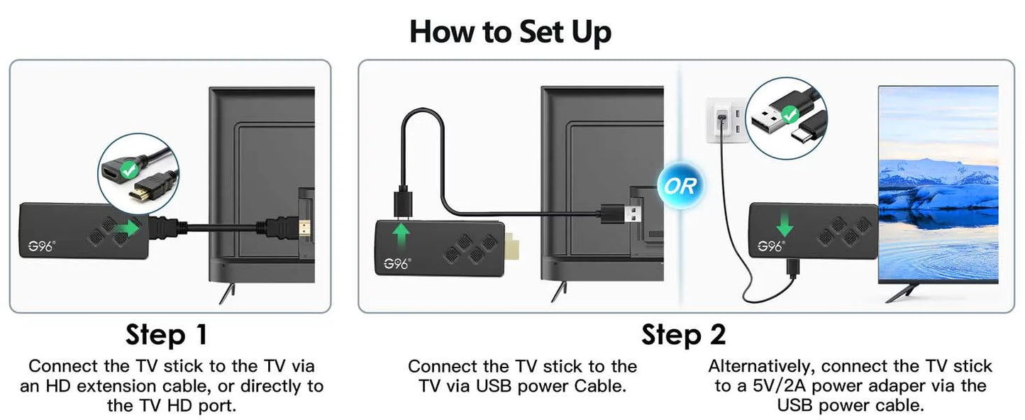 KANAVI G96 TV Stick – 8K Android 13 HDMI Streaming Dongle mit 2GB RAM