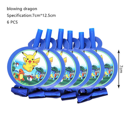 Pokemon Geburtstag Party Dekoration Neue Blitz Pikachu Ballon Für Kinder Event Liefert Einweg Geschirr Banner Hintergrund