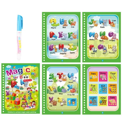 Magisches Wasser-Malbuch mit Stift – Lernspielzeug für Kinder ab 2 Jahren