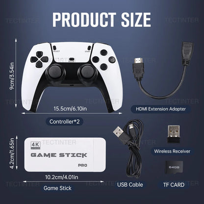 Retro Game Stick M15 – 4K Konsole mit 20.000 Spielen & Wireless Controller