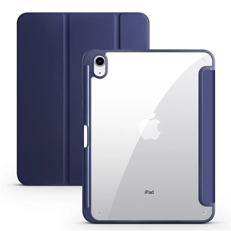 iPad Hülle mit Stifthalter & Standfunktion – Acryl Rückseite, stoßfest