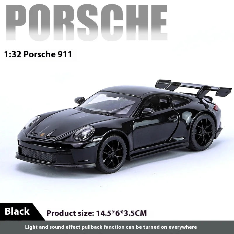 911 GT3 RS Modellauto 1:32 – Hochwertiges Diecast-Metallfahrzeug mit Sound & Licht, Spielzeug & Sammlerstück