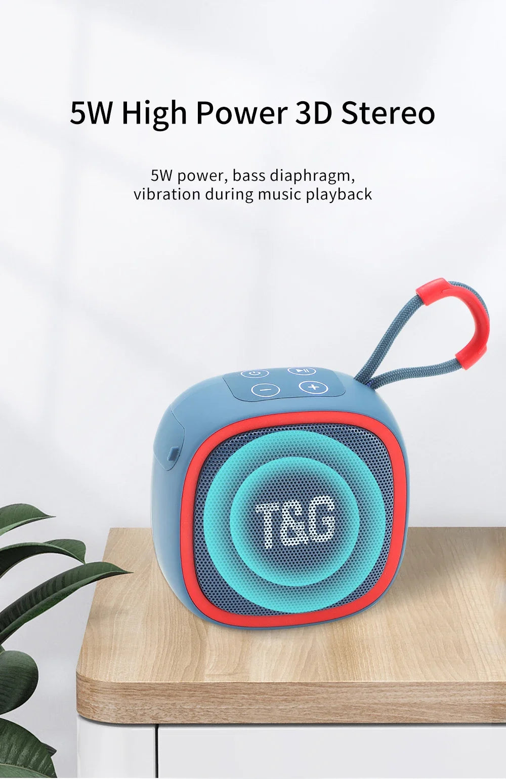TG659 Mini Bluetooth Lautsprecher – TWS, TF-Karte & Radio, 5.3 kabellos