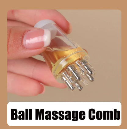 Mini Kopfhaut-Massagekamm mit Flüssigkeitsapplikator – Haaröl- und Serum-Aufsatz gegen Haarausfall