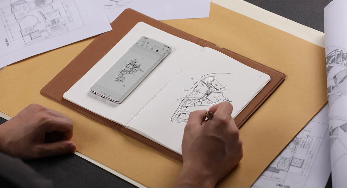 HUION Note 2-in-1 digitales Notebook-Zeichentablett mit batterielosem Stift, kabelloses Bluetooth-Papiertablett, elektronischer Schreibblock