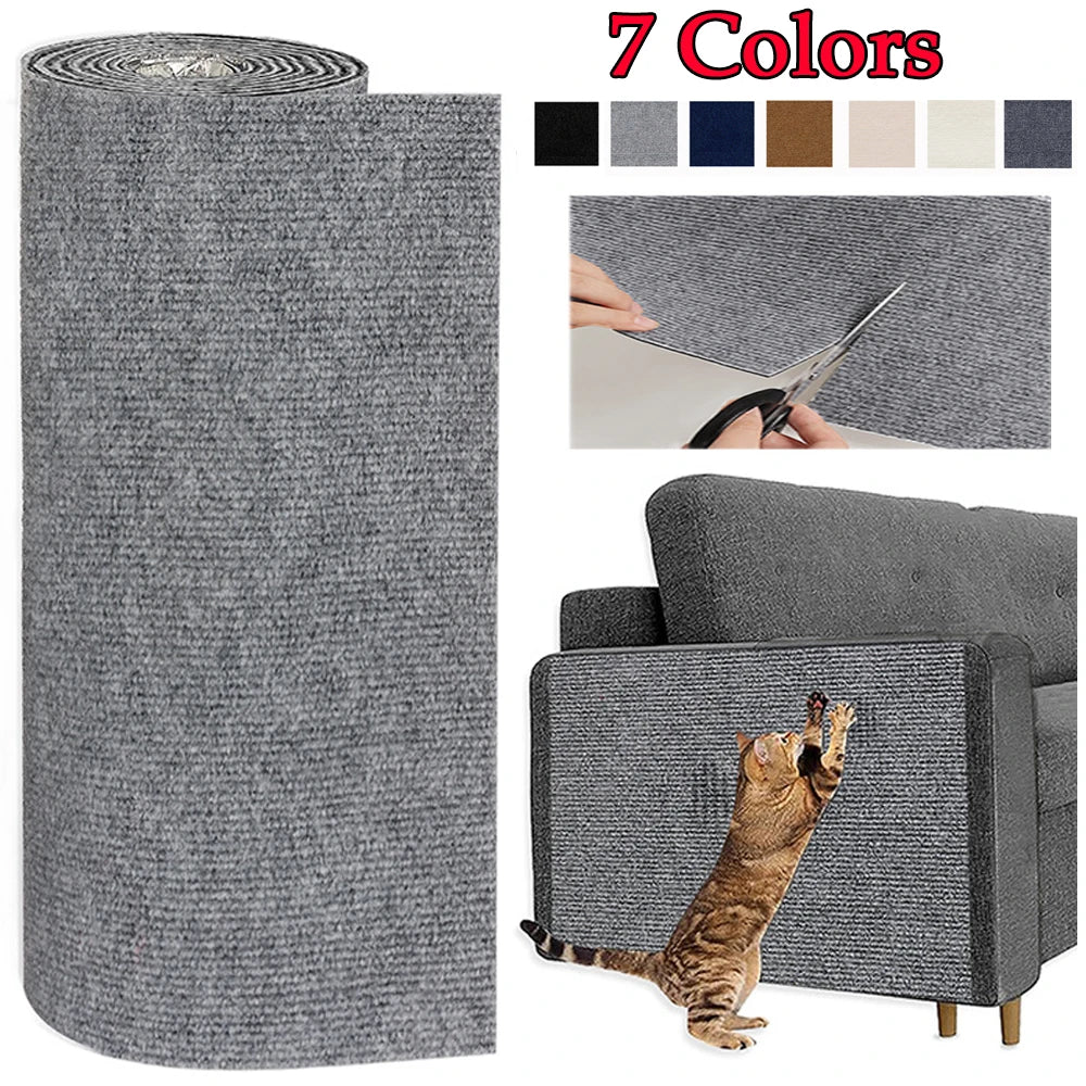 7-Farben-Kratzer für Katzen, Sofabezug, Katzenkratzer, Brettschutz, zuschneidbar, selbstklebender Teppich, DIY-Kratzmatte für Katzen