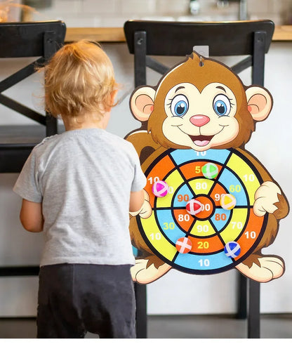 Montessori Kinder-Dartspiel – Klett-Dartscheibe für Kinder ab 3 Jahren