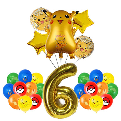 Pokemon Geburtstag Party Dekoration Neue Blitz Pikachu Ballon Für Kinder Event Liefert Einweg Geschirr Banner Hintergrund
