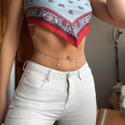 Modische Damen-Taillenkette mit Quasten – geometrisches Design, verstellbar