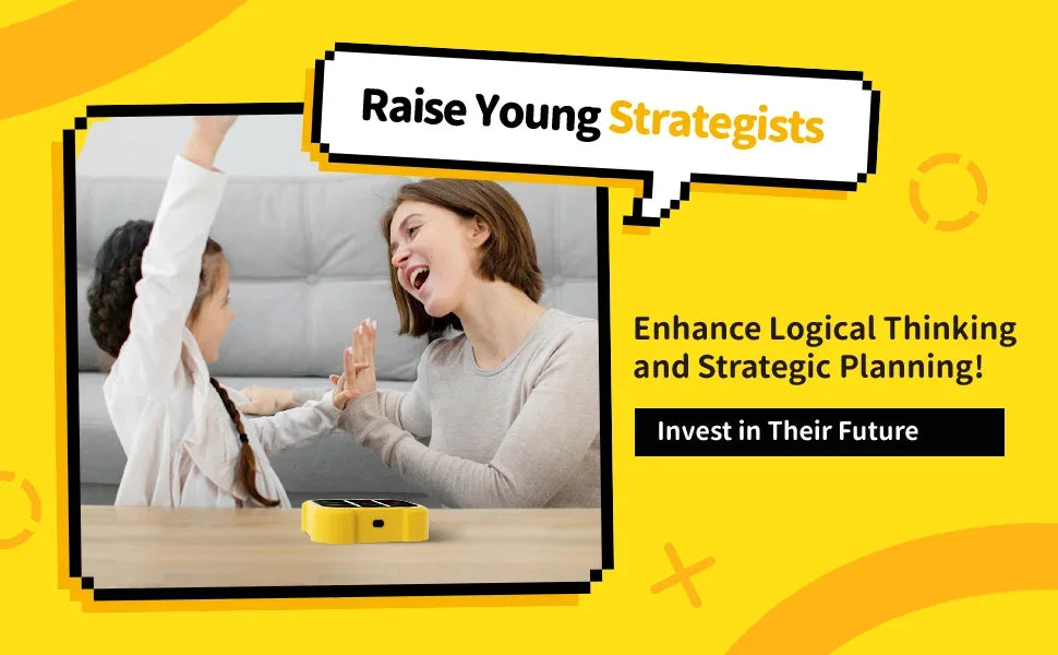 Elektronisches Tic-Tac-Toe Spiel – Tragbare 3-in-1 Konsole für Kinder & Erwachsene, Lernspiel mit Memory- und Reaktionsmodus