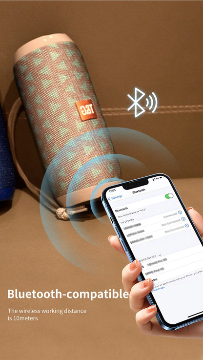 T&G TG117 Bluetooth Lautsprecher – Tragbar, Wasserdicht IPX5, mit TWS, FM & SD-Slot für Outdoor & Strand