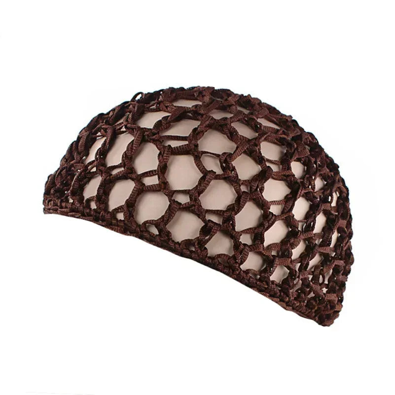 Haarnetz Damen gehäkelt – Elastisches Mesh Turban Cap – Schlafhaube & Haarpflege-Hilfe – atmungsaktiv & bequem – Unisex