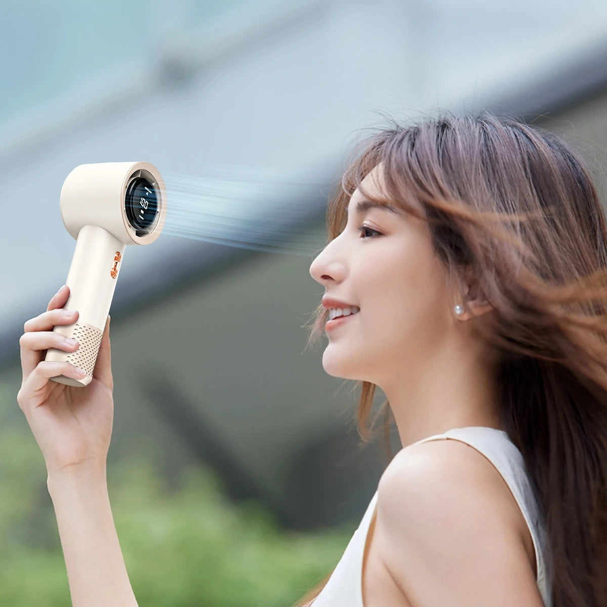 Seavidar Mini Handventilator – Tragbare USB-Klimaanlage mit 6 Lüftern & 199 Windstufen