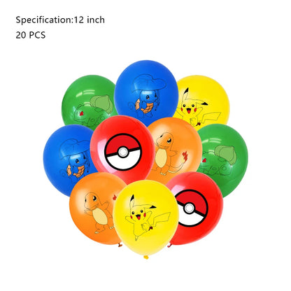 Pokemon Geburtstag Party Dekoration Neue Blitz Pikachu Ballon Für Kinder Event Liefert Einweg Geschirr Banner Hintergrund