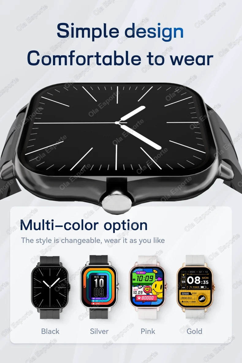 1,83" Smartwatch für Damen & Herren – BT Call, Fitness & Full Touchscreen